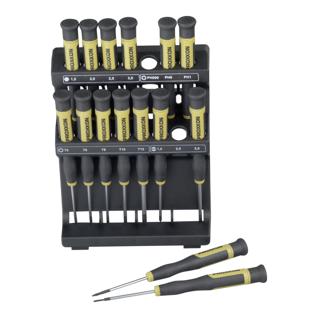 Proxxon MICRO-DRIVER Jeu de tournevis, 15 pièces
