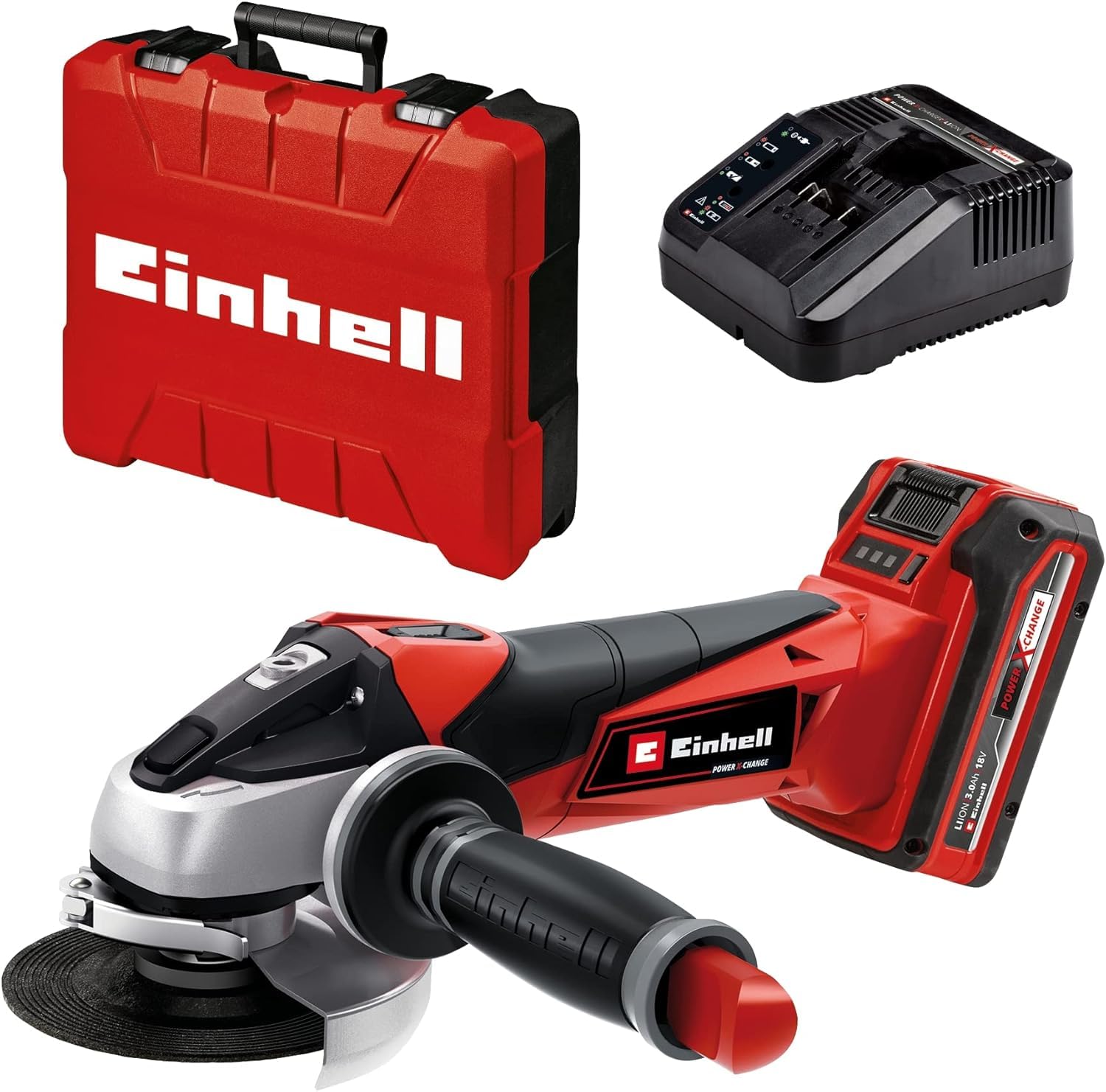 Einhell meuleuse einhell TE-AG 18/115 18.0 V avec batterie sans fil 3.0 Ah