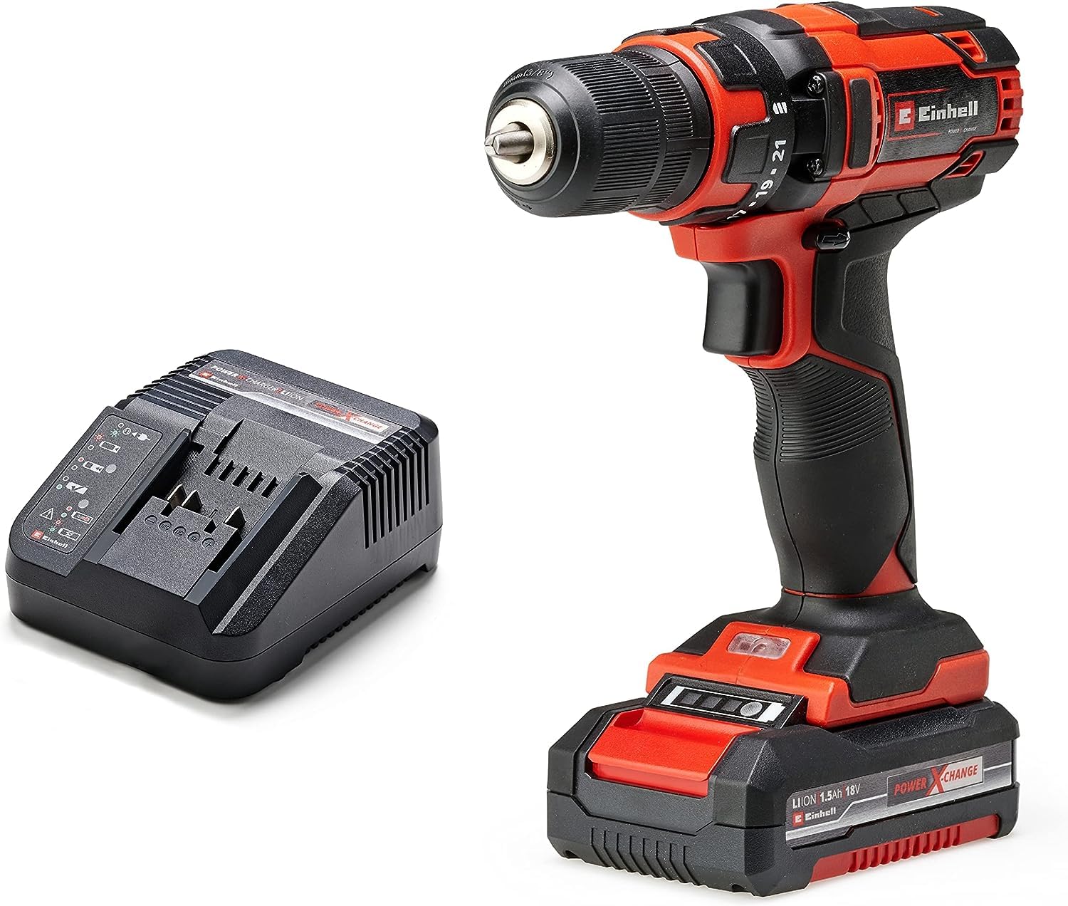 Einhell perceuse einhell visseuse tc-cd 18 18.0 V avec batterie 1.5 Ah 2 sans coffret