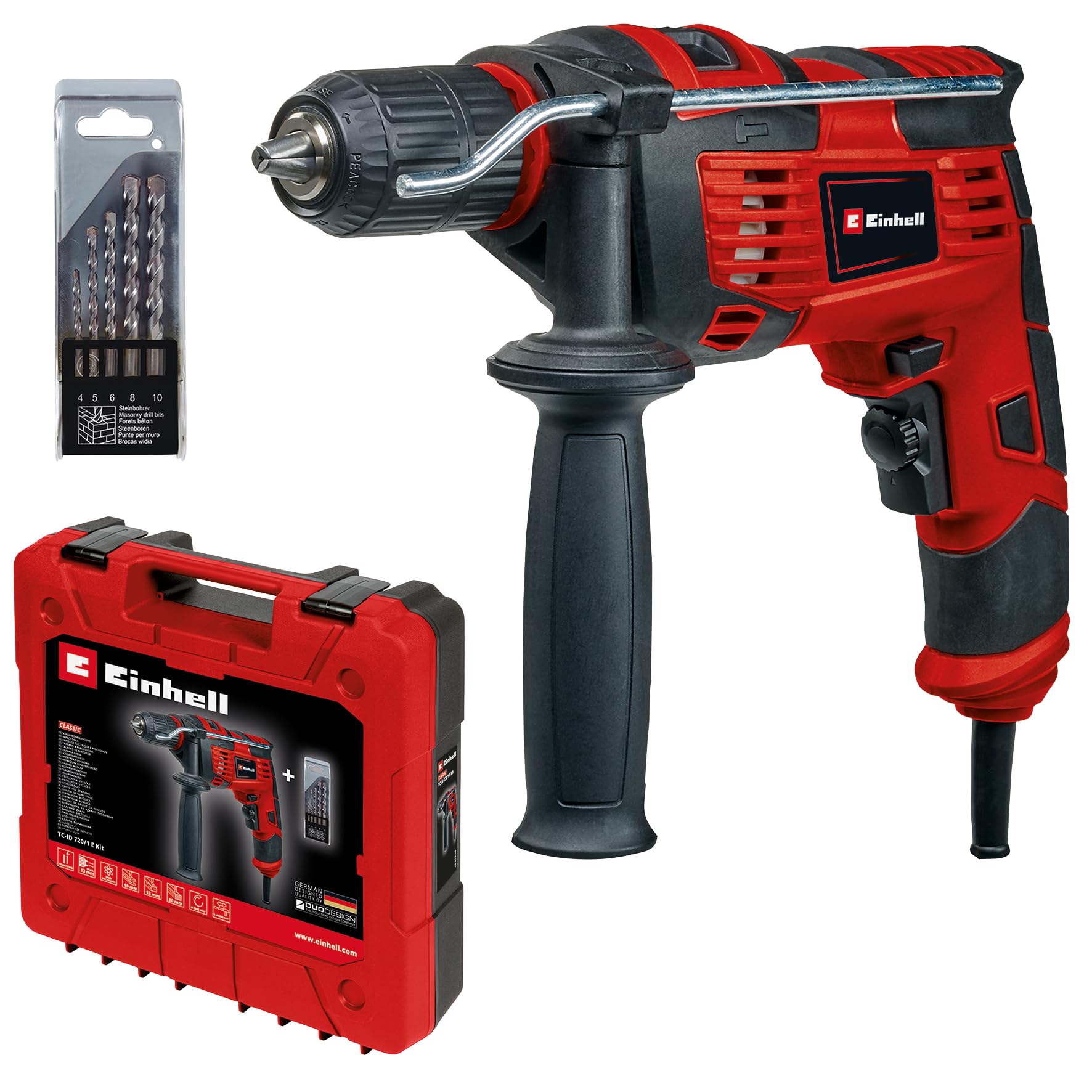 Einhell Perceuse à percussion TC-ID 720/1 E Kit
