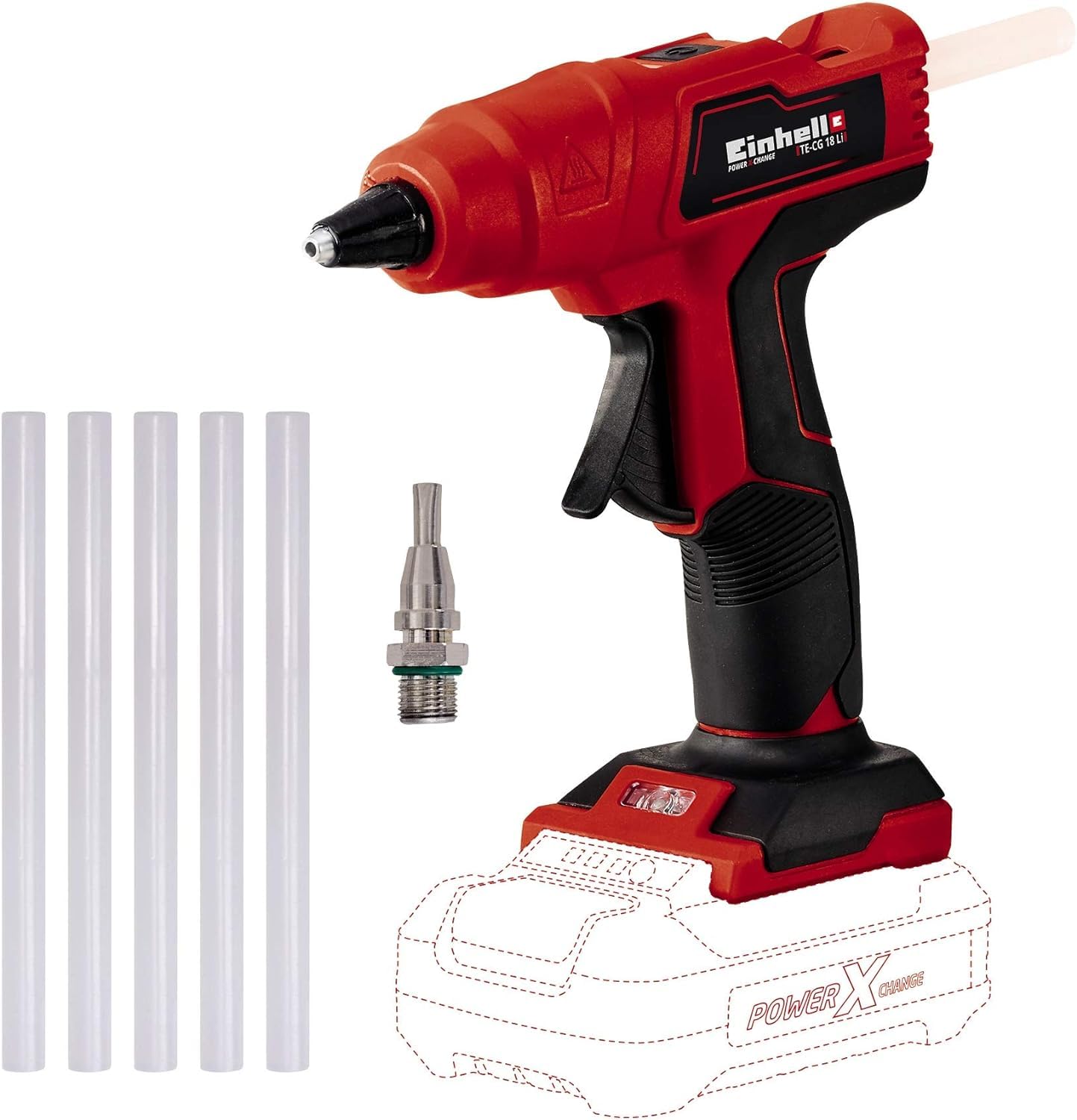 Einhell Pistolet à colle chaude sans fil TE-CG 18 Li - Solo
