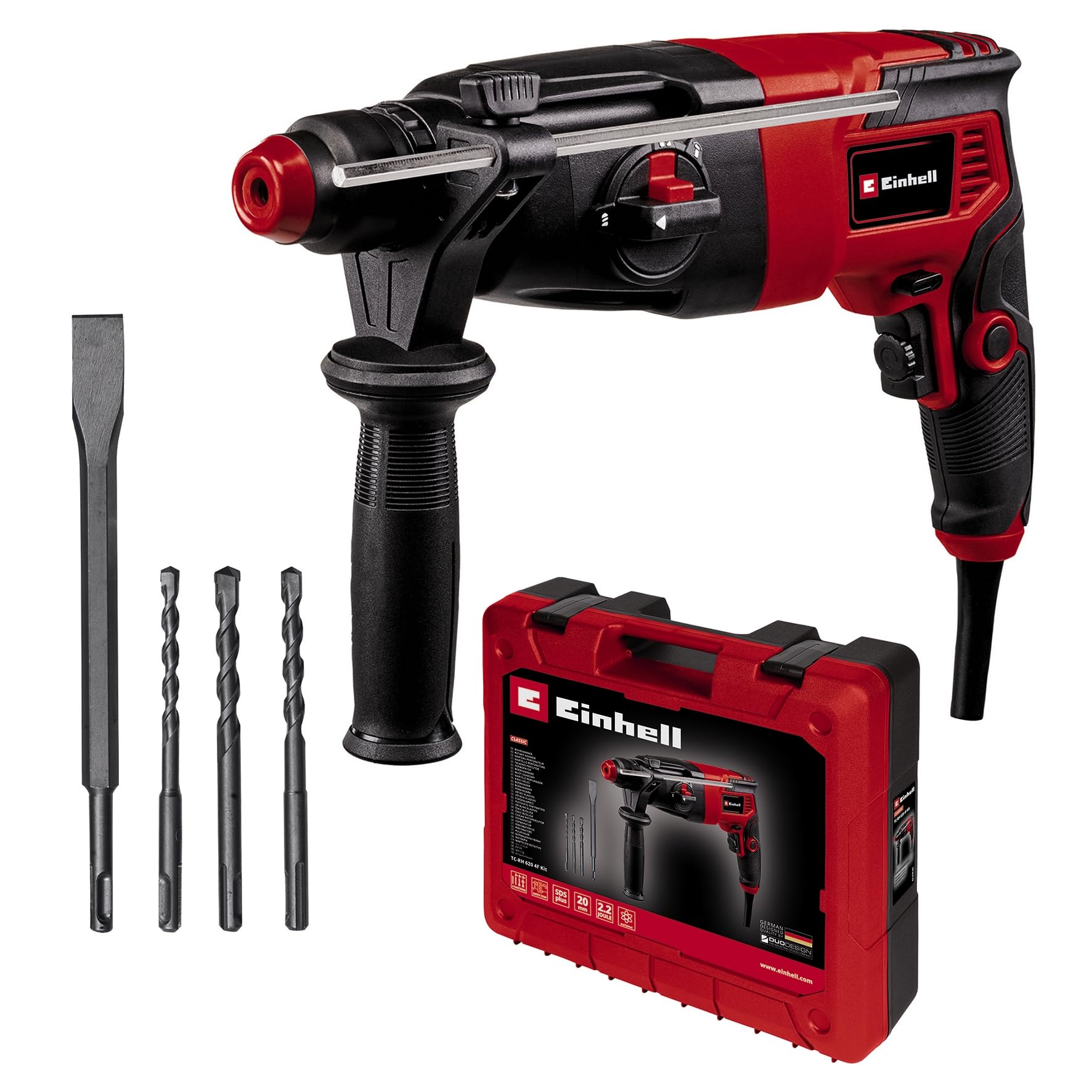 Einhell Marteau perforateur TC-RH 620 4F Kit noir/rouge
