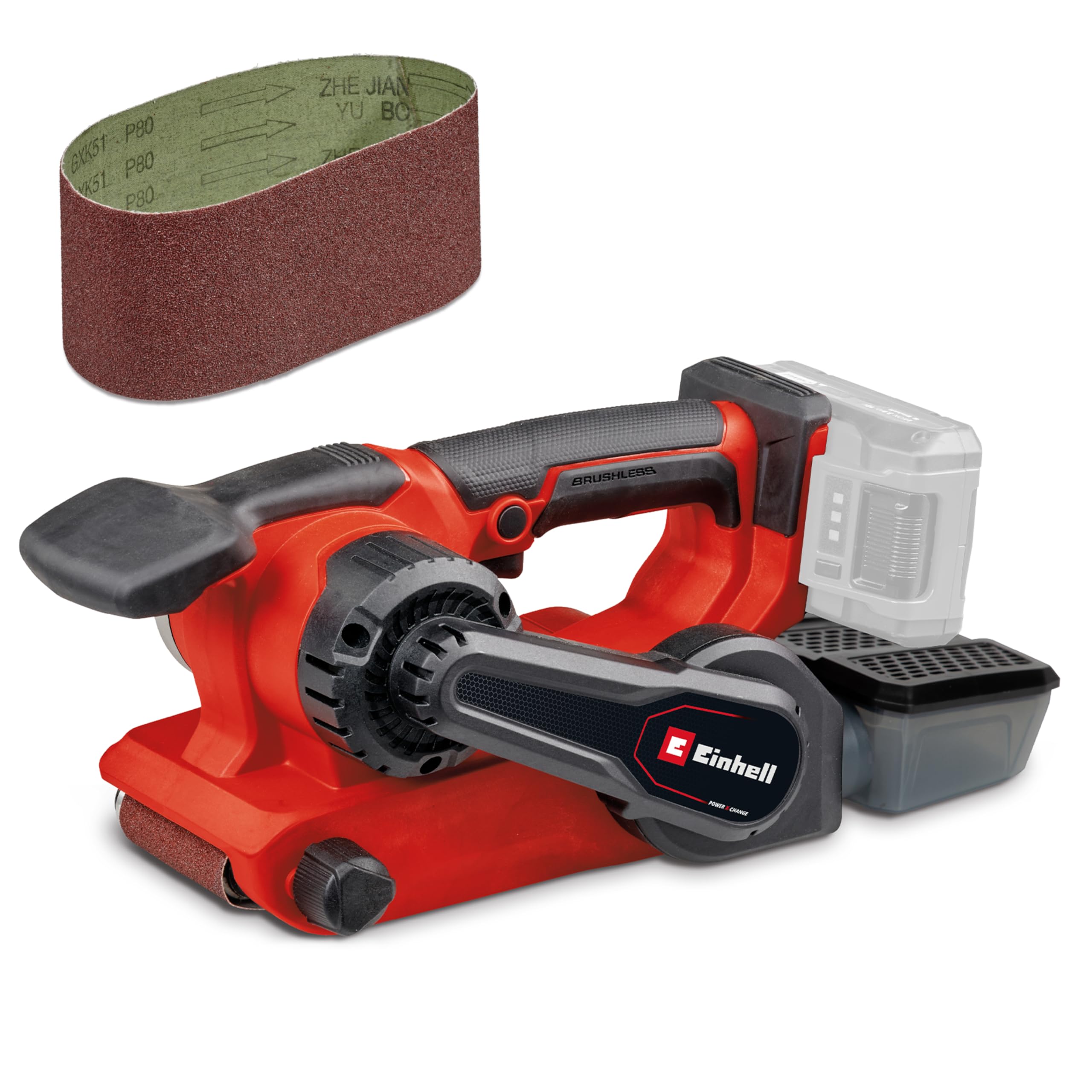 Einhell Ponceuse à bande professionnelle sans fil TP-BS 18/457 Li BL - Solo