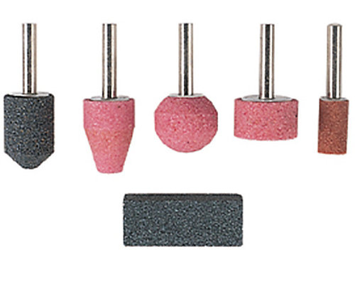 Wolfcraft 5 meules pour perceuse + pierre de finition