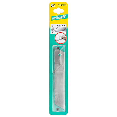 Wolfcraft Lame de couteau Wolfcraft 18mm, 5 pièces