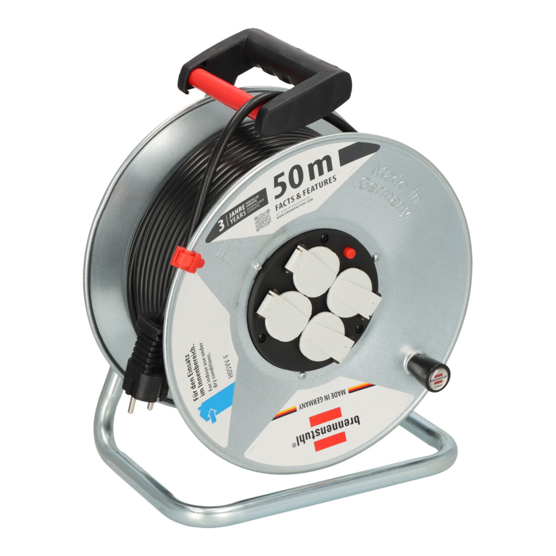 Brennenstuhl Enrouleur de câble Garant S 4 Export 25m H05RR-F 3G1,5