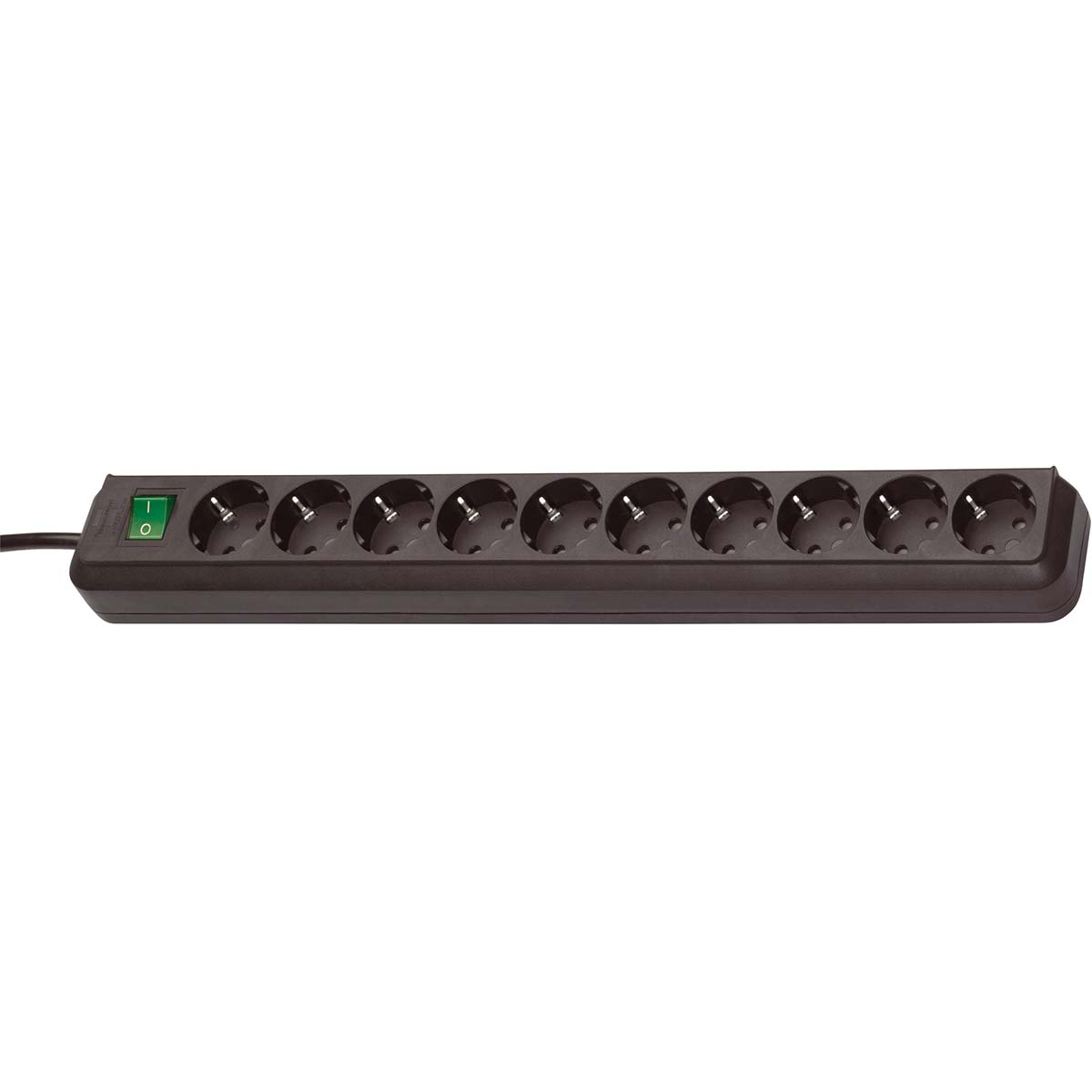 Brennenstuhl Prise d'extension Eco-Line 10 Voies 3.00 m Noir - Le contact de protection TYPE F