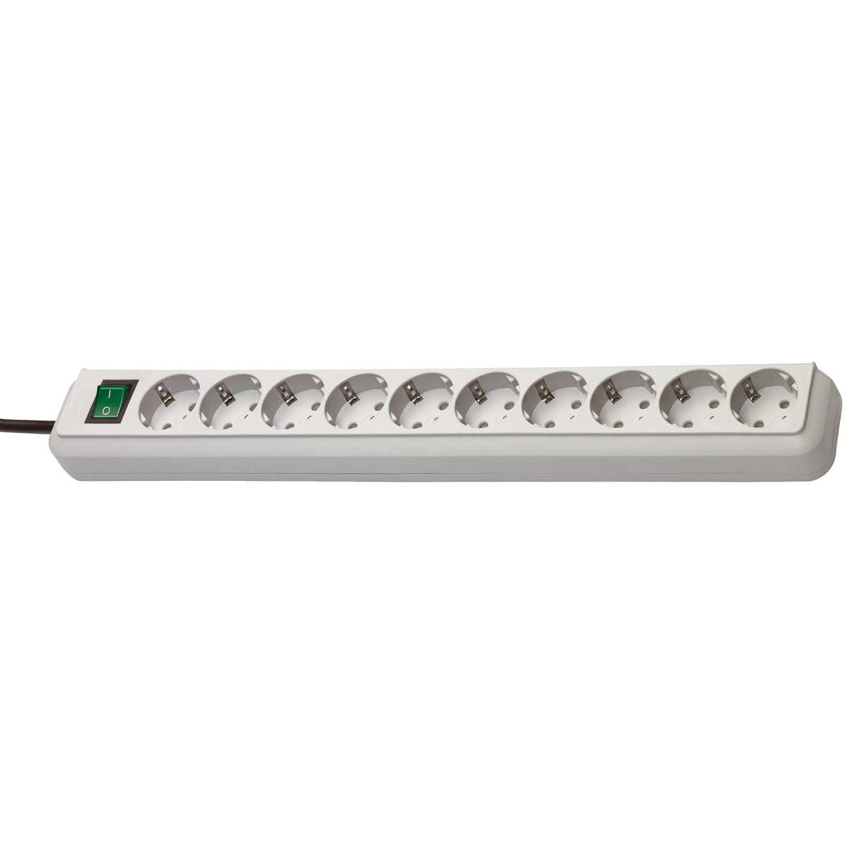 Brennenstuhl Prise d'extension Eco-Line 10 Voies 3.00 m Gris - Le contact de protection TYPE F