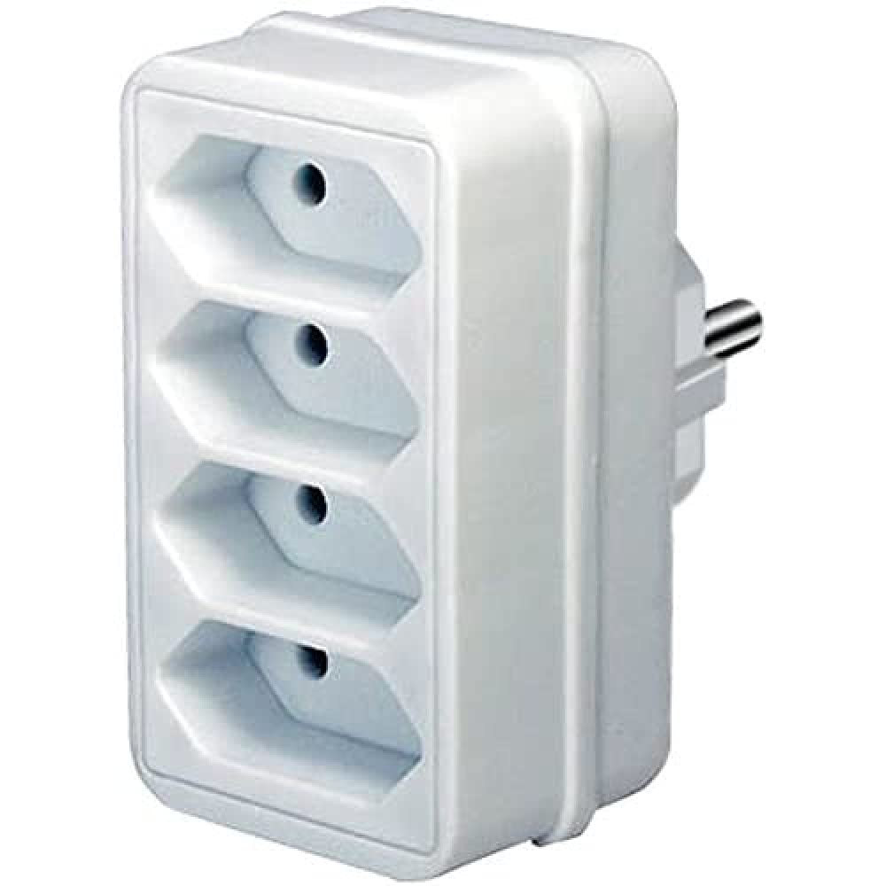 Brennenstuhl Adapterstecker Euro 4 4x weiß