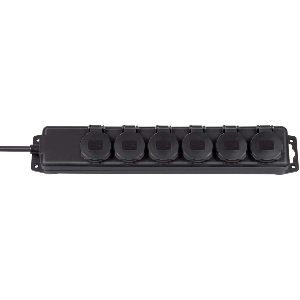 Brennenstuhl Prise d'extension 6 Voies 2.00 m Noir - Le contact de protection TYPE F