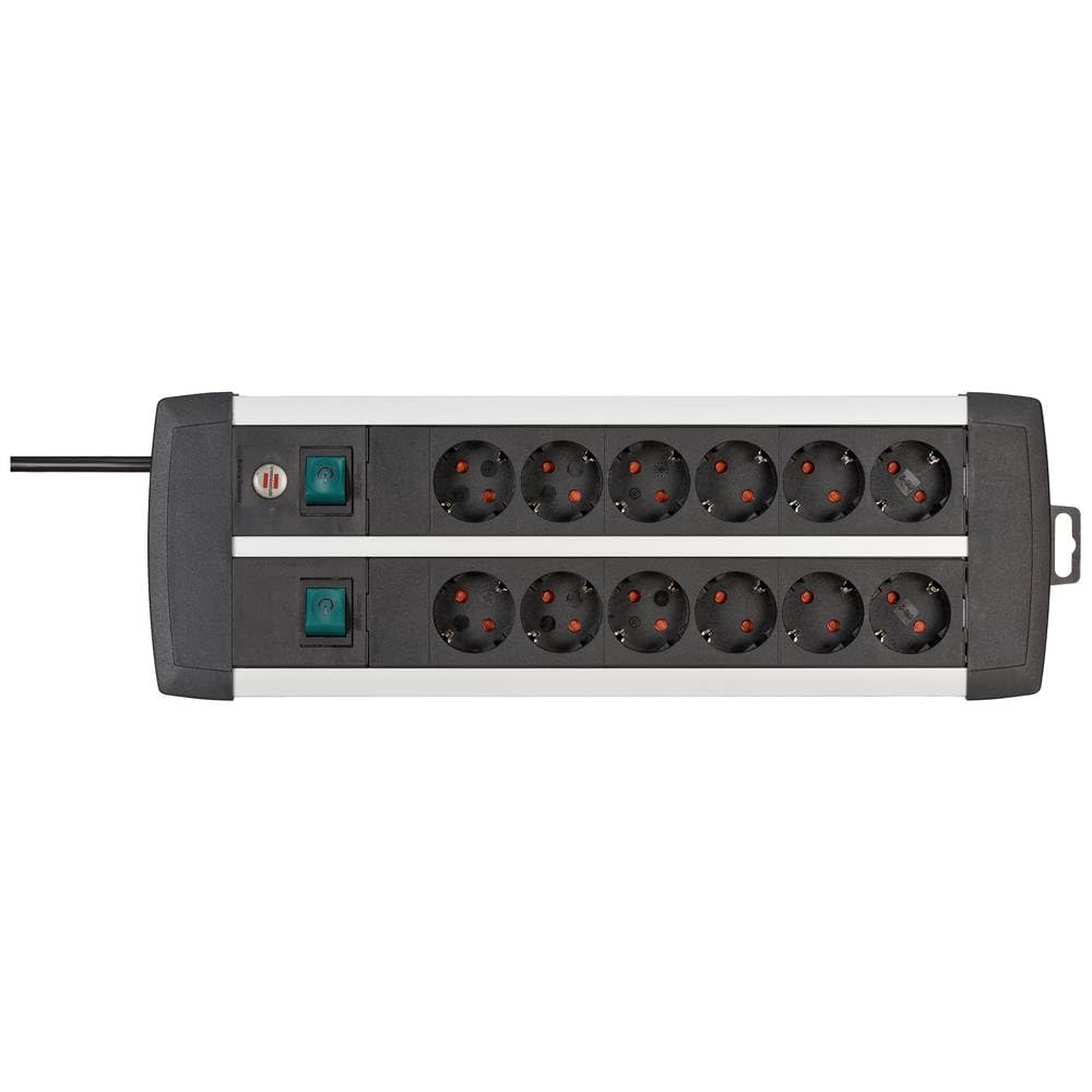 Brennenstuhl Premium-Alu-Line Steckdosenleiste 12-fach Duo