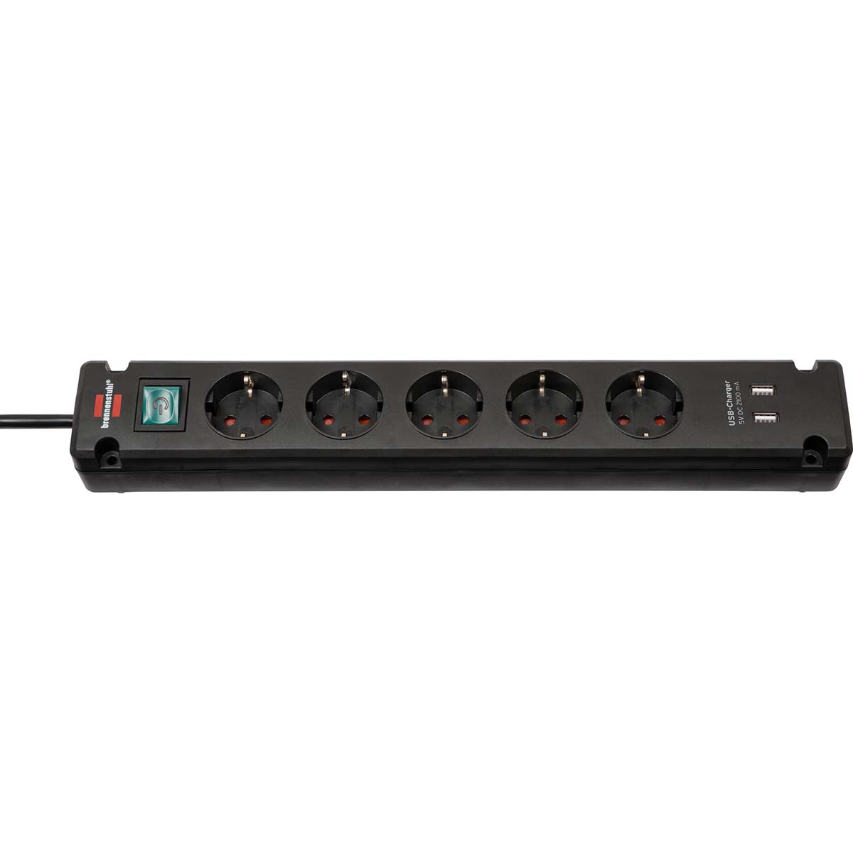 Brennenstuhl Bremounta Steckdosenleiste, 5-fach, USB-Ladefunktion