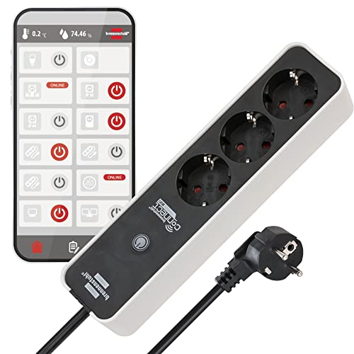 Brennenstuhl Connect Ecolor WLAN Steckdose, 3-fach