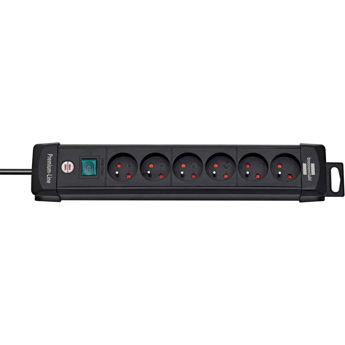 Brennenstuhl Prise Premium-Line 6 prises noir 3,00 m H05VV-F 3G1,5 TYPE E