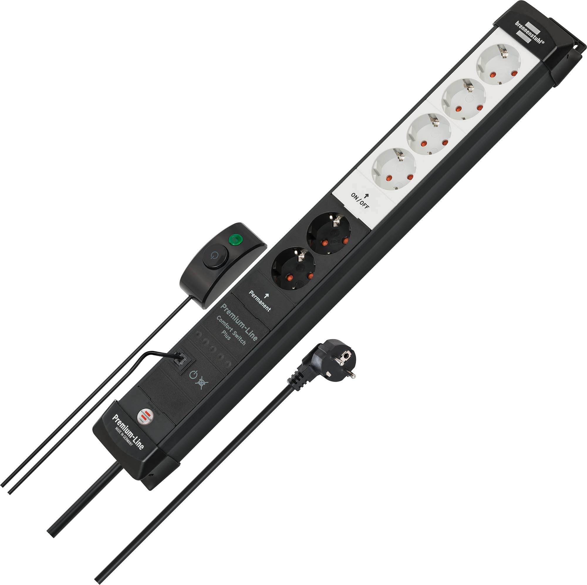 Brennenstuhl Premium-Line Comfort Switch Plus Steckdosenleiste 6-fach