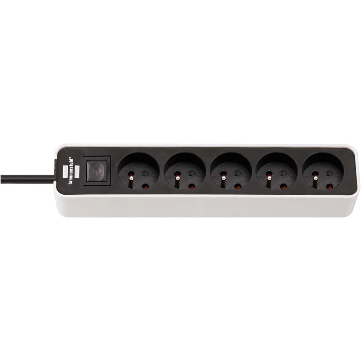 Brennenstuhl Multiprise Ecolor 5 prises blanc/noir 5,00 m H05VV-F 3G1,5 TYPE E