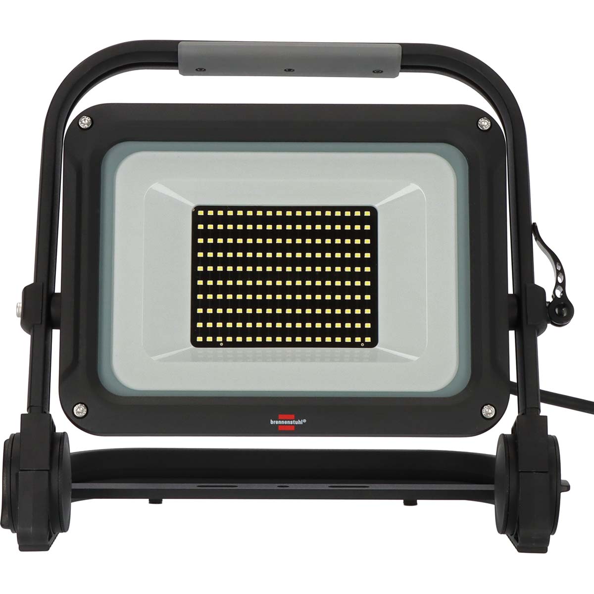 Brennenstuhl Lampe de construction LED mobile JARO 14060 M / Lampe de travail LED 100W pour l’extérieur (projecteur LED avec câble de 5m, éclairage de secours LED avec 11500lm en aluminium de haute qualité, dimmable, IP65)