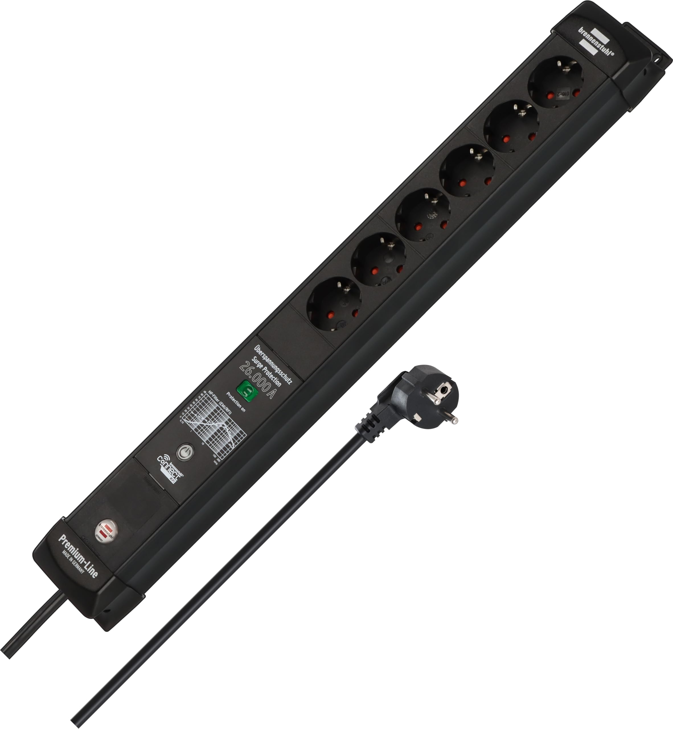 Brennenstuhl Connect Premium-Line WiFi Steckdosenleiste 6-fach (schwarz