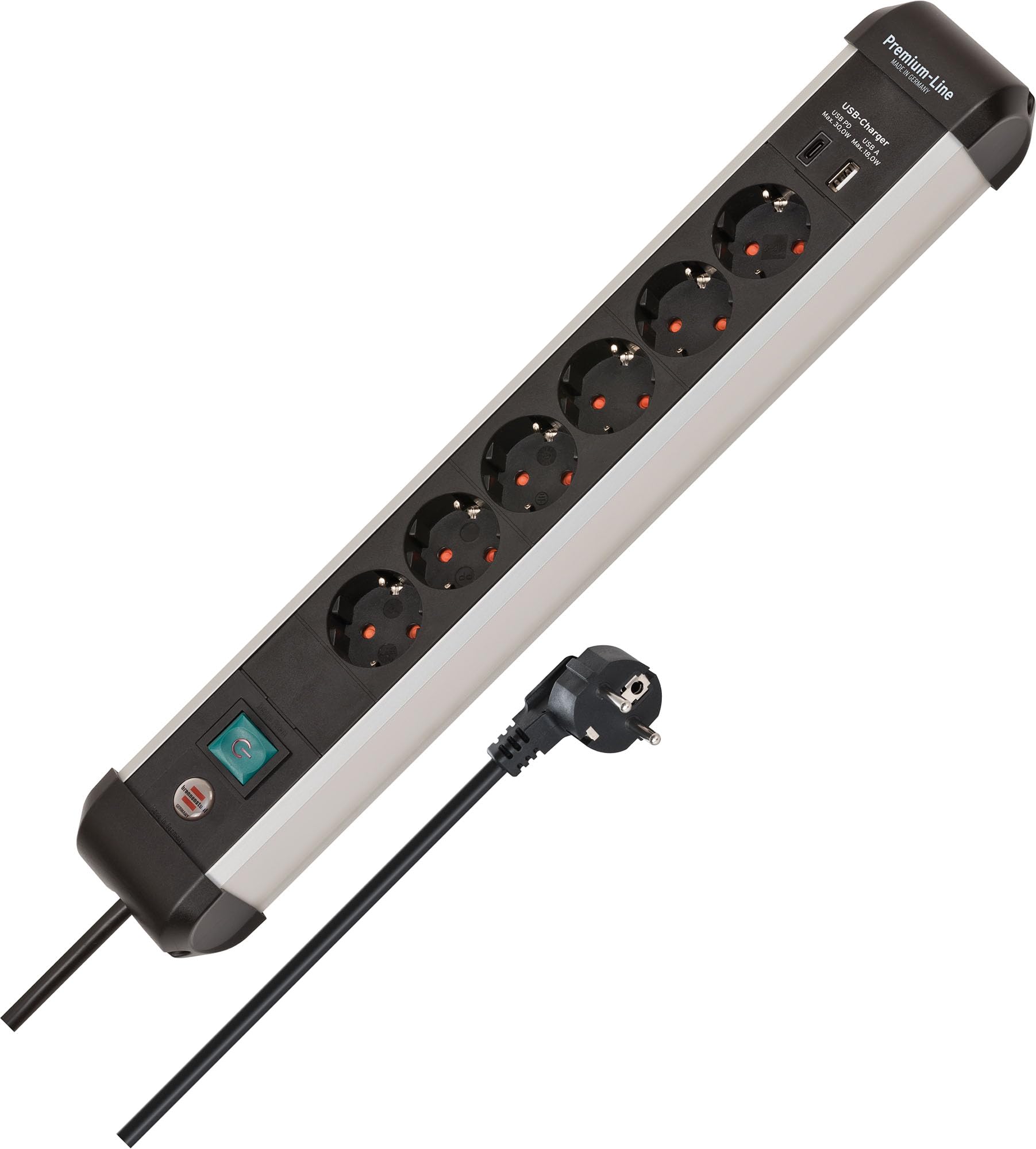 Brennenstuhl Premium-Alu-Line Steckdosenleiste 6-fach