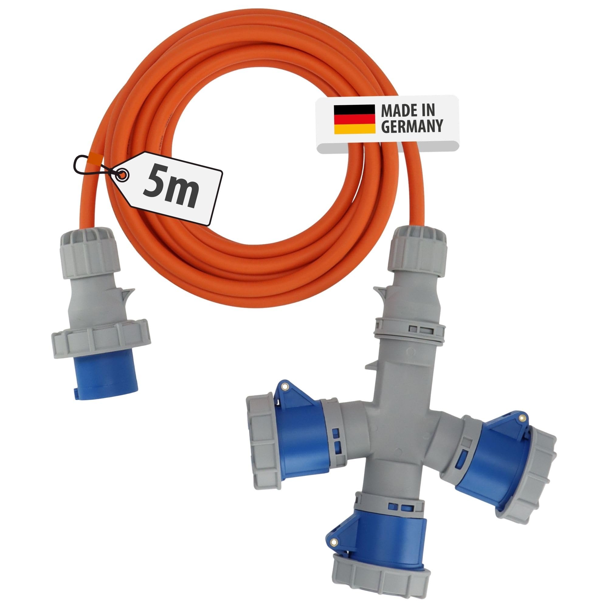 Brennenstuhl Verl.-Kabel CEE 3 Fach Verteiler 16A 5m
