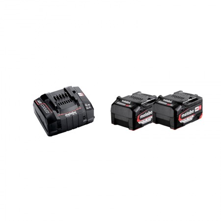 Metabo Pack de 2 batteries 18V 5,2 Ah + Chargeur rapide ASC 145