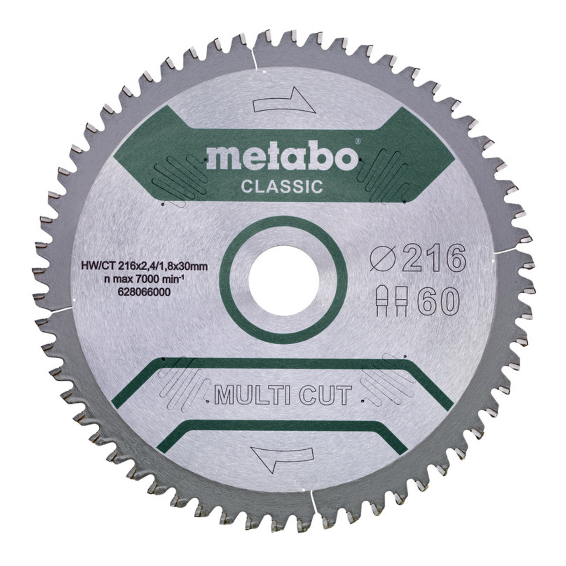 Metabo Lame de scie circulaire HW/CT 216x30x2,4/1,8