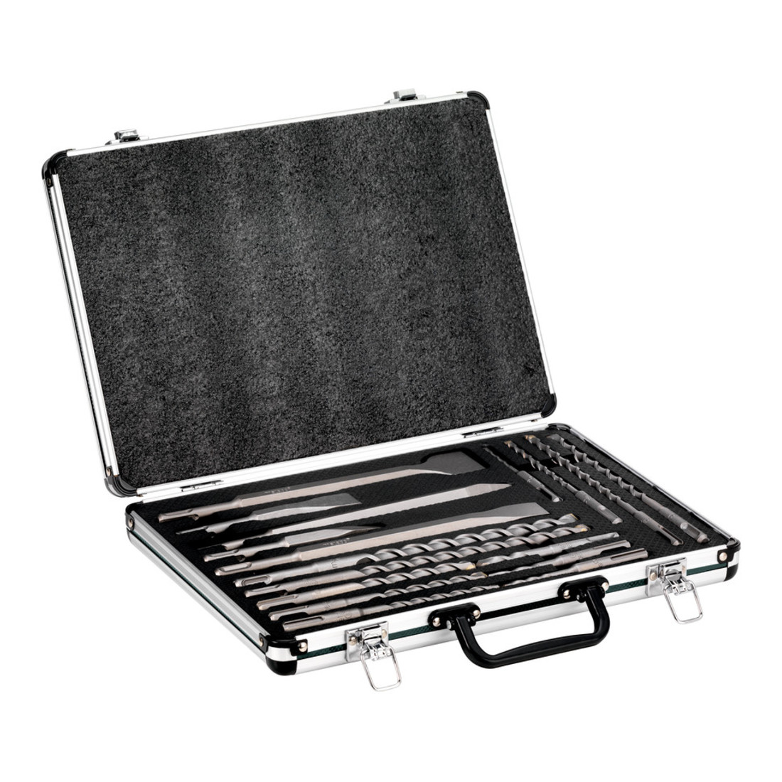 Metabo Set de forets/burins SDS-plus « SP », 17 pièces, dans un coffret en aluminium