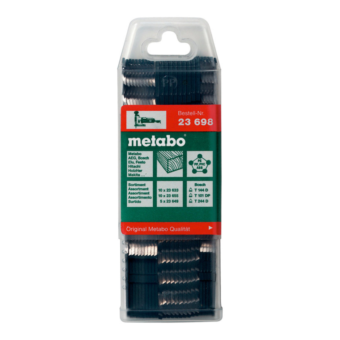 Metabo Assortiment 4 de lames de scies sauteuses, bois, HCS/HSS, 25 pièces, 25 lames bois metabo