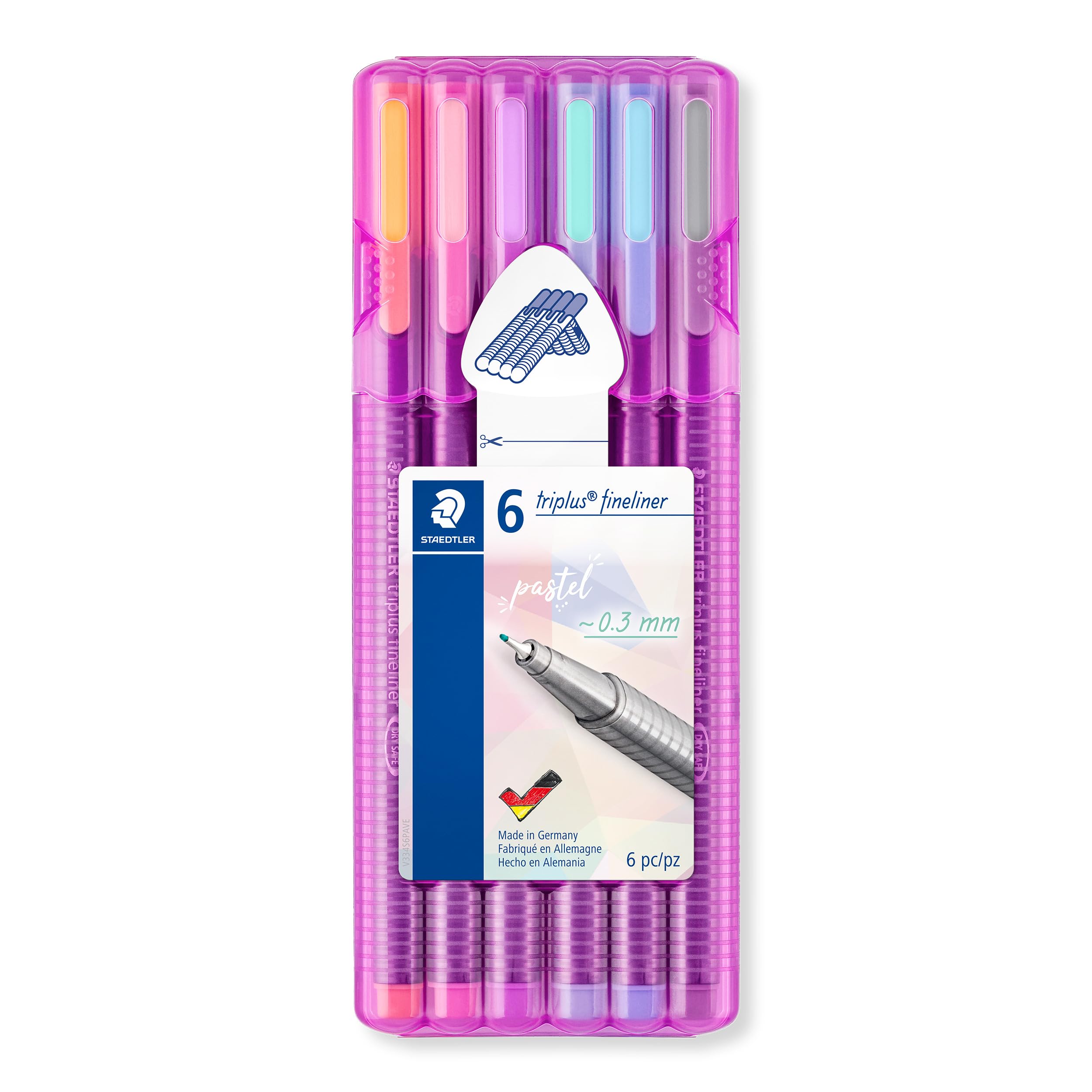 STAEDTLER Fineliner triplus rPP, 6 Stück