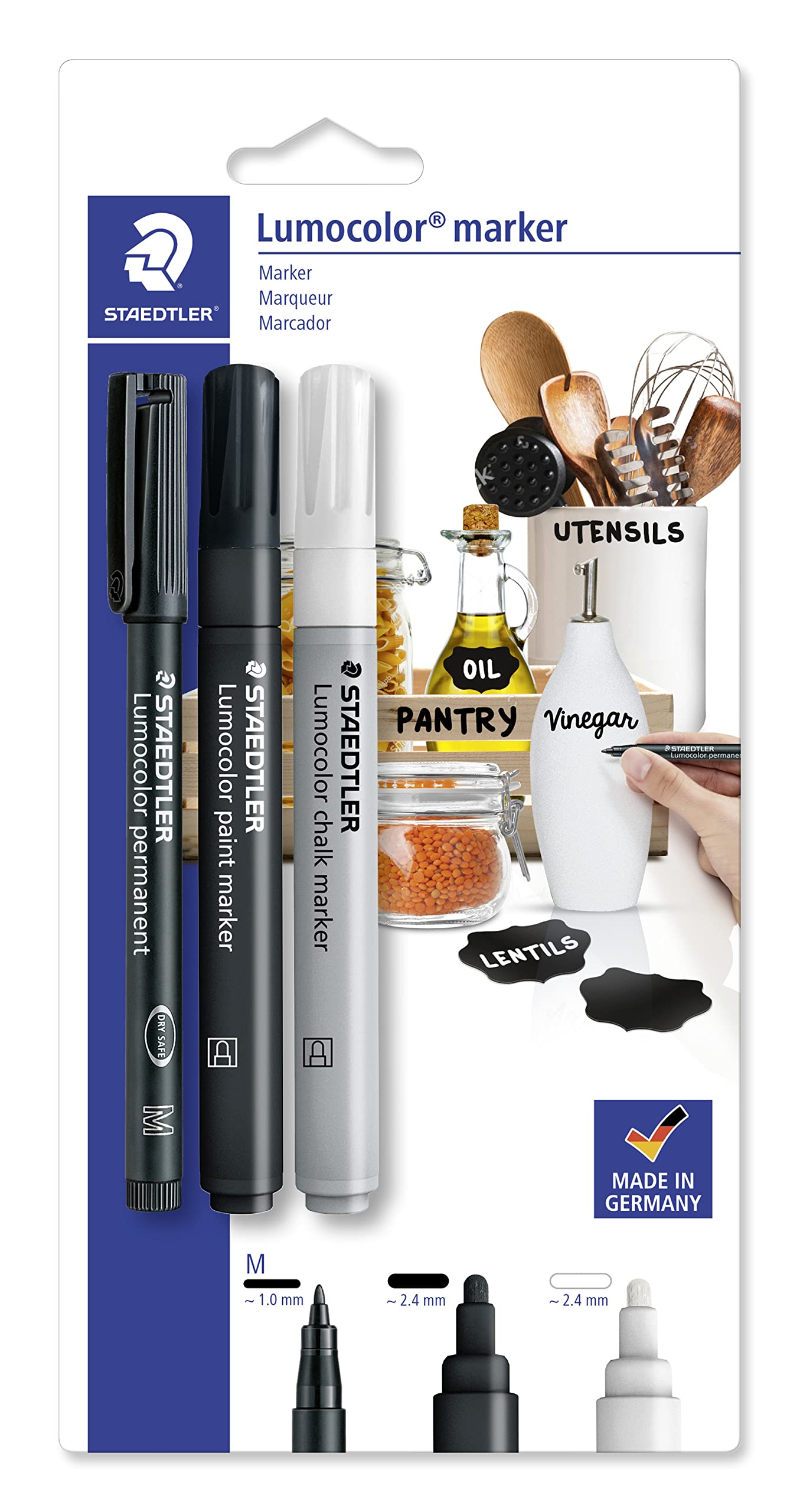 STAEDTLER Marker Set Lumocolor 3St. BK retail