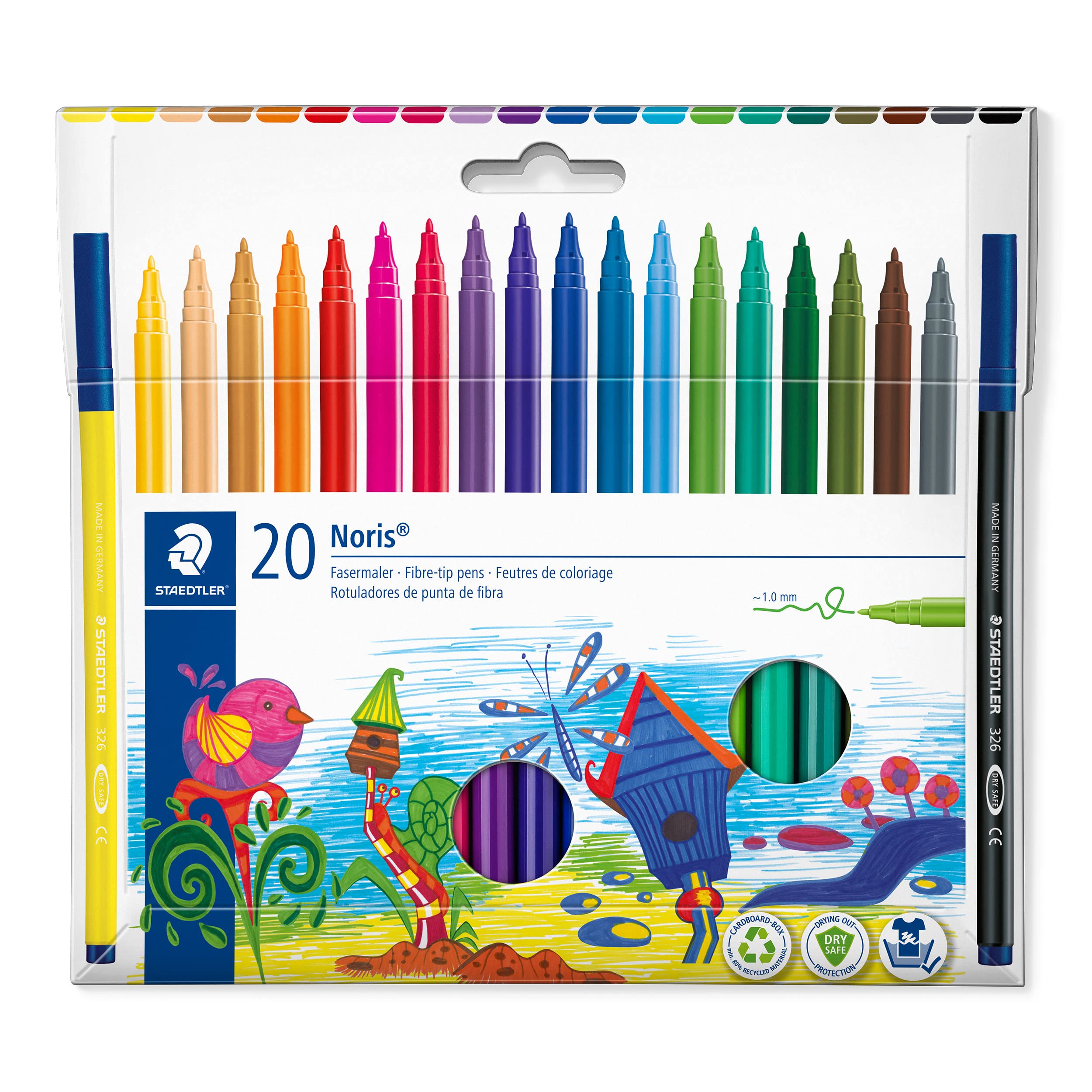 STAEDTLER Fasermaler Noris 20er-Set im Kartonetui 1mm retail