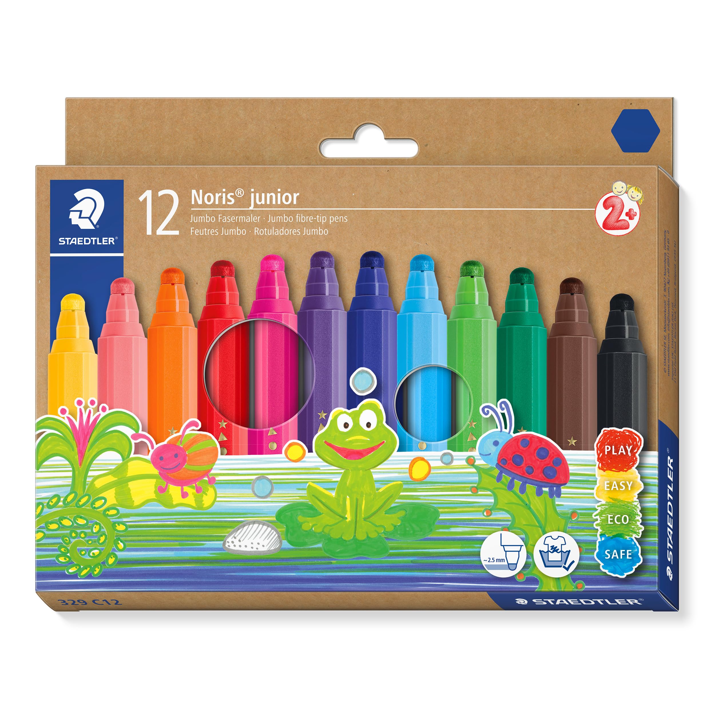 STAEDTLER Fasermaler Noris junior Jumbo 12er-Set retail