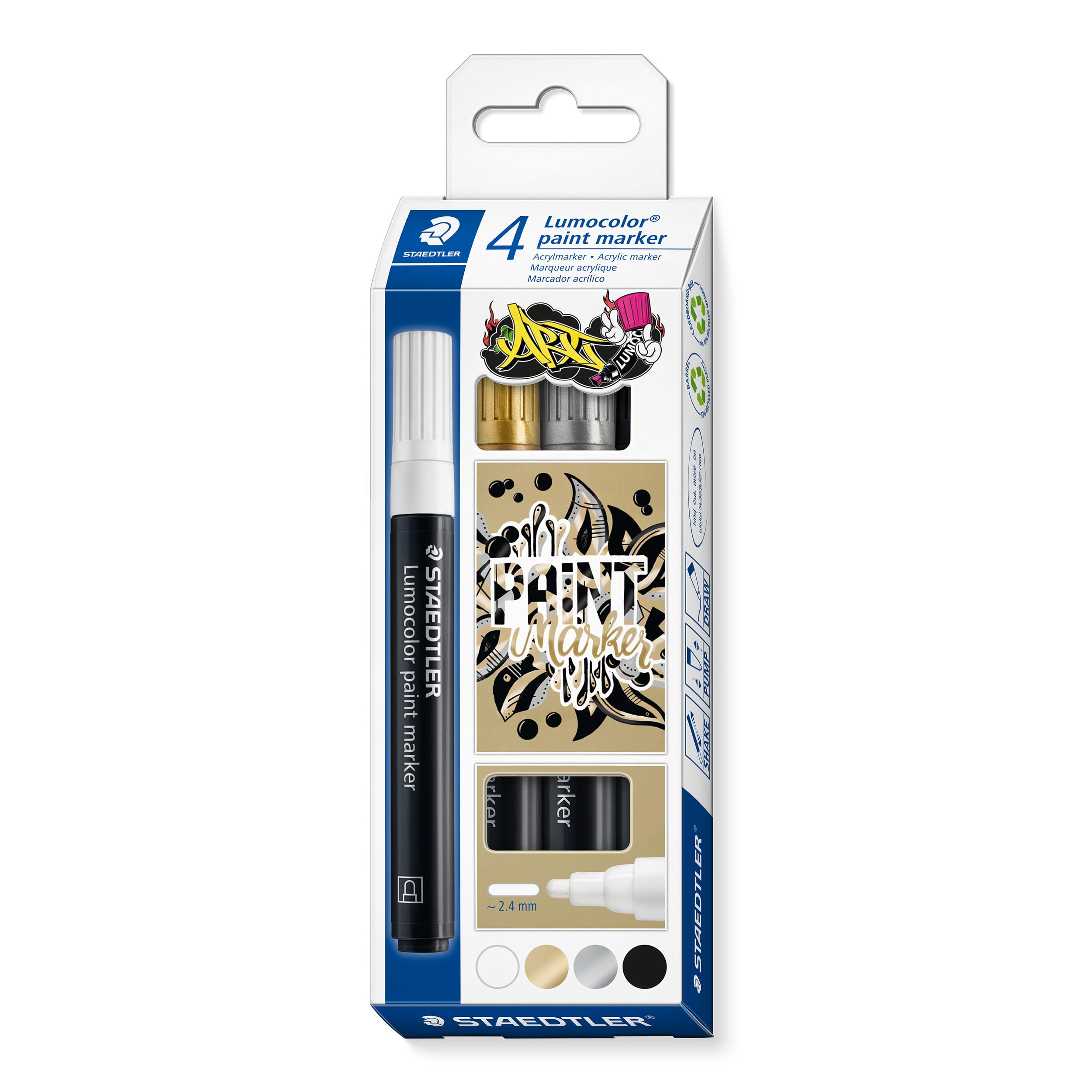 STAEDTLER Acrylmarker Lumocolor 4er-Set