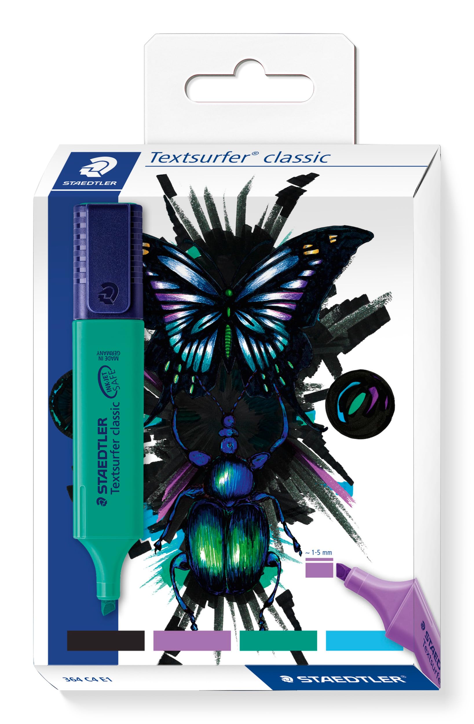 STAEDTLER Textmarker classic cool & cute Design 4er-Set