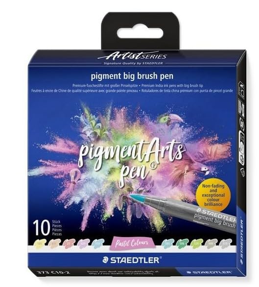 STAEDTLER pigment big brush pen Pastel    10ST