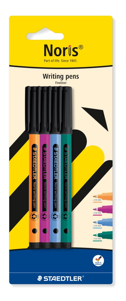 STAEDTLER Fineliner Noris writing pen,    4St BK