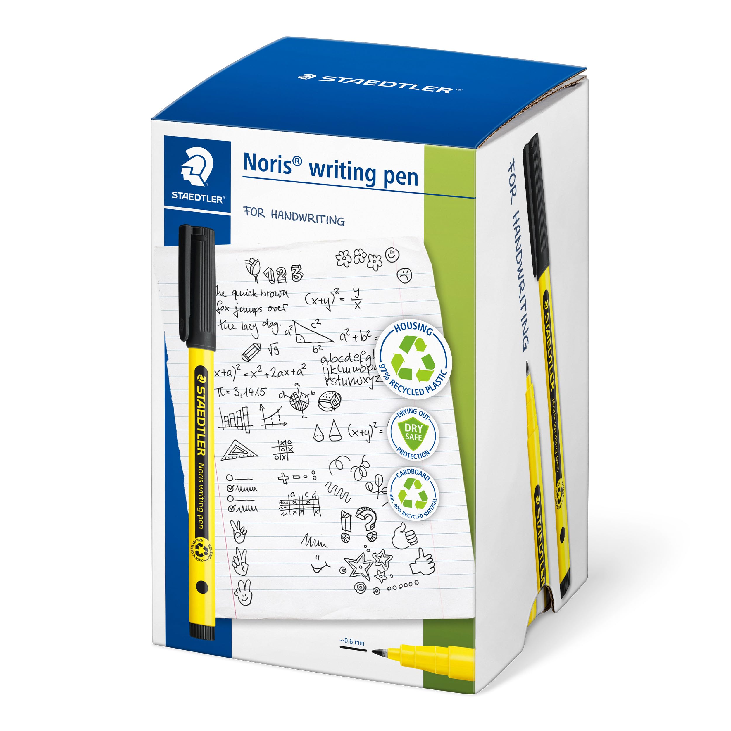 STAEDTLER Fineliner Noris writing pen 0,6mm 50Stk. schwarz retail