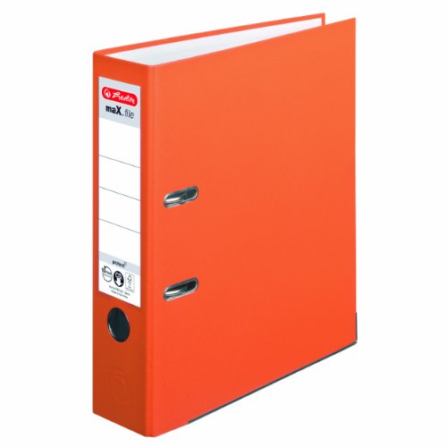 Herlitz Ordner maX.file protect A4 8cm orange Einstecksch.