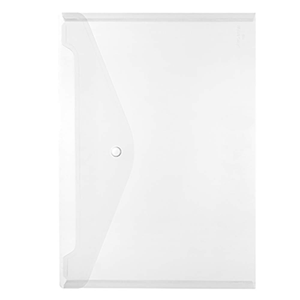 Herlitz Dokumententasche A4 PP transparent farblos Druckknop