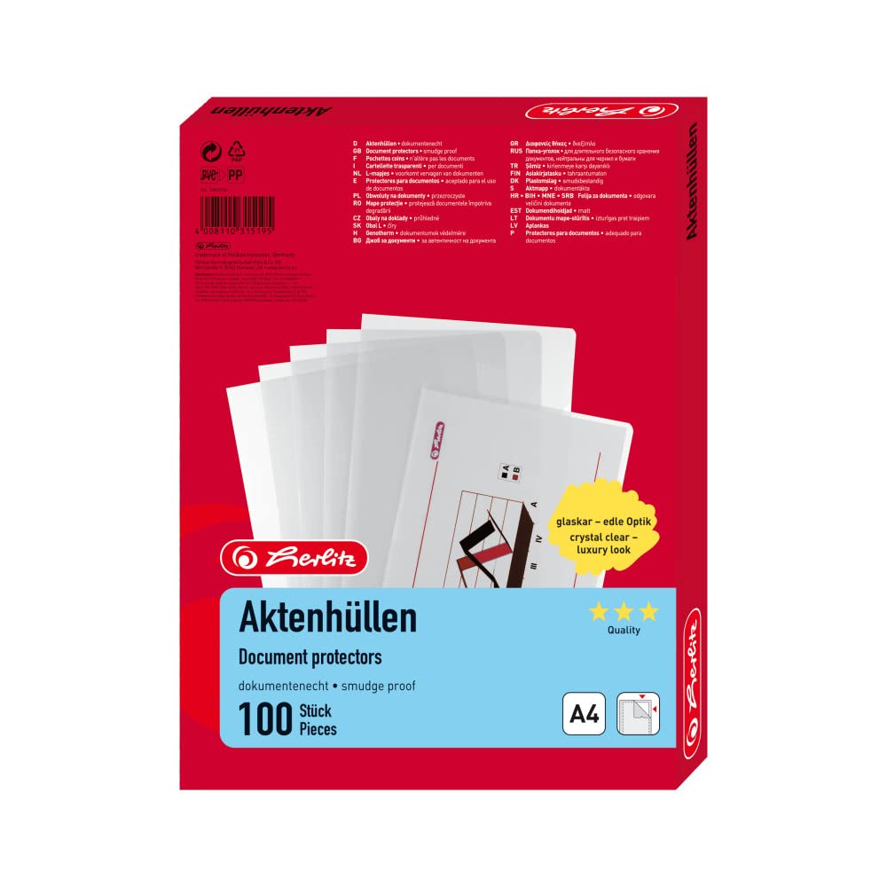 Herlitz Aktenhülle A4 glasklar 100er