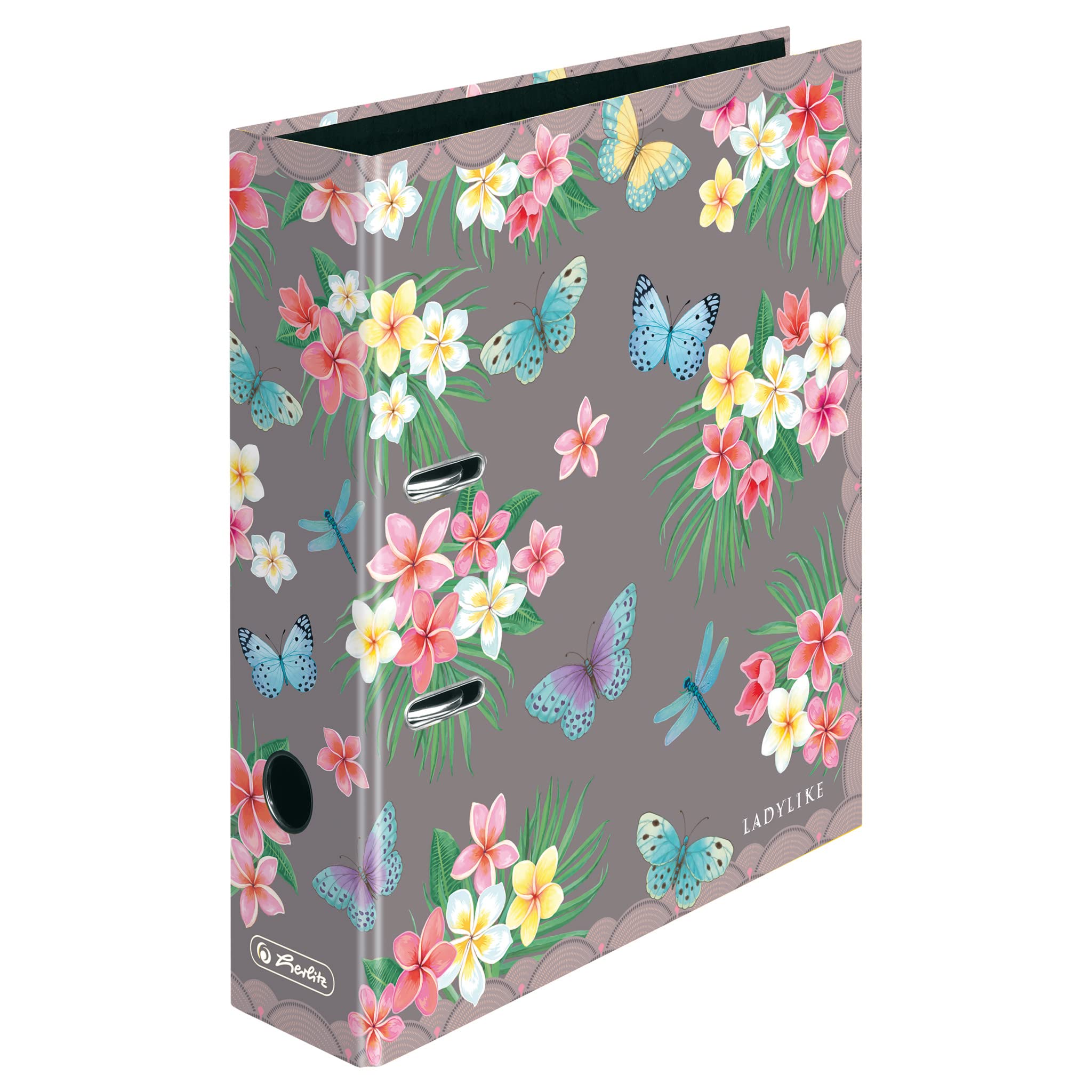 Herlitz Ordner maX.file A4 8cm Ladylike Butrfl.
