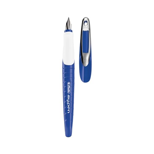 Herlitz Schulfüllhalter my.pen M-Feder blau/weiß+C106