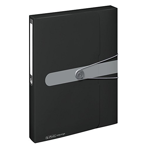 Herlitz Sammelbox A4 PP 4.0cm opak schwarz m.Gummizug