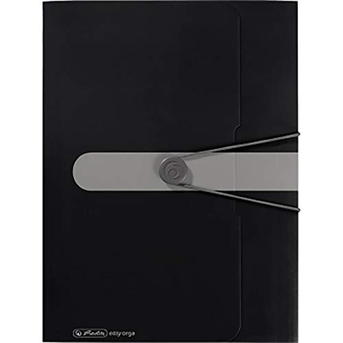 Herlitz Gummizugmappe A4 PP opak schwarz