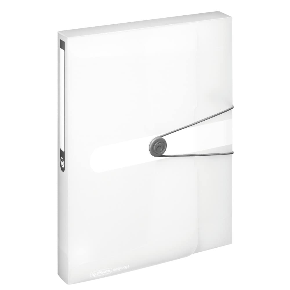 Herlitz Sammelbox A4 PP 4.0cm farbl.transp. m.Gummizug