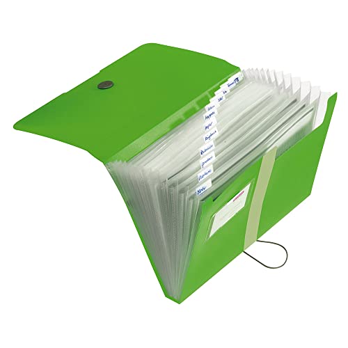 Herlitz Fächermappe A4 PP apfel 12 Fächer m.Gummizug