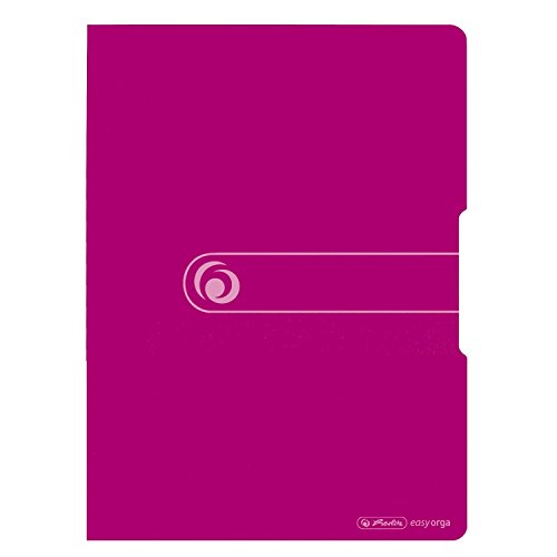 Herlitz Klemmbrettmappe A4 PF grau/beere m.Stifthalter