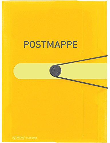 Herlitz Gummizugmappe A4 PP Postmappe transparent gelb