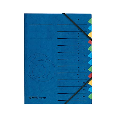 Herlitz Ordnungsmappe A4 Quality 12 Fächer farb. Gummizug