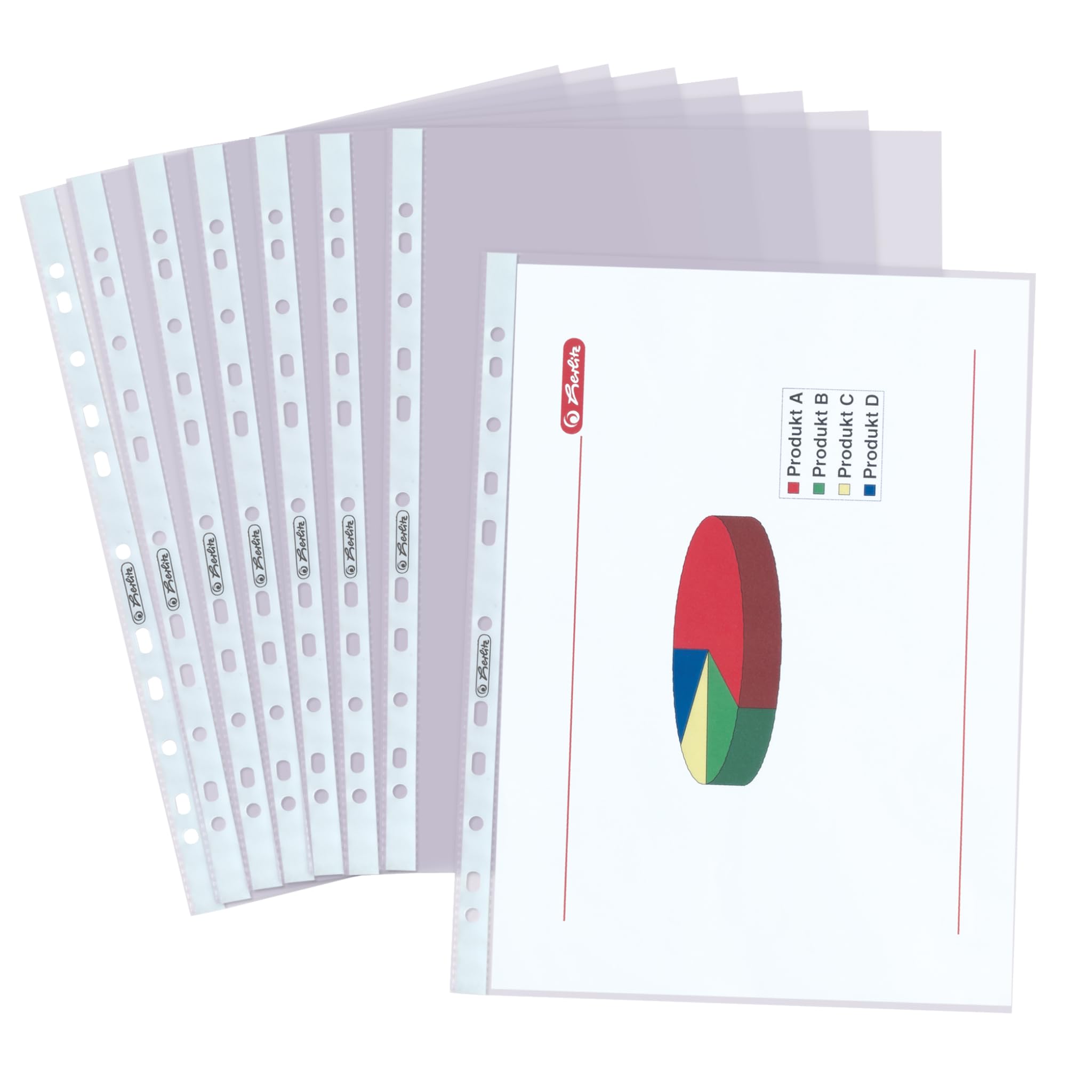 Herlitz Prospekthülle A4 glasklar Premium 50er Packu